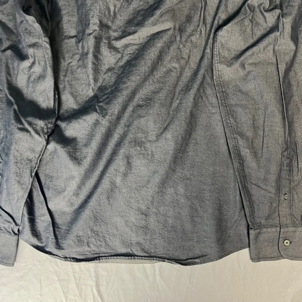 Untuckit Casablanca Mens Grey Cotton Button Down Shirt Regular Fit XL 01035 - Picture 8 of 15